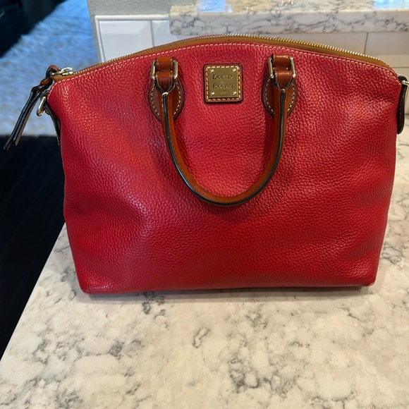 Dooney & Burke tailored red satchel. - Picture 2 of 15
